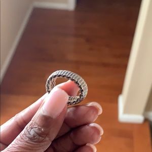 Authentic Tiffany mesh ring size 6